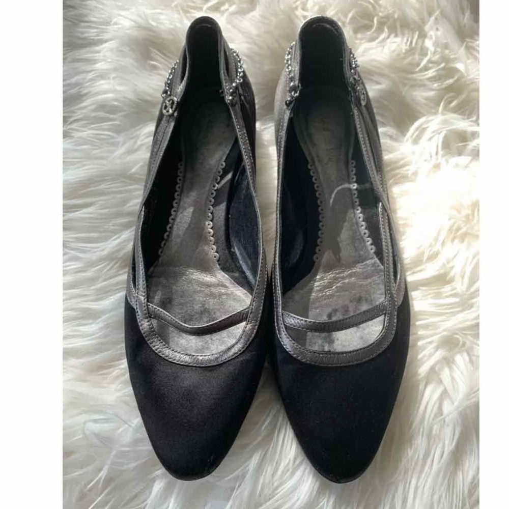 GIORGIO ARMANI Pointed Ballet Flats W/ Chain 37.5